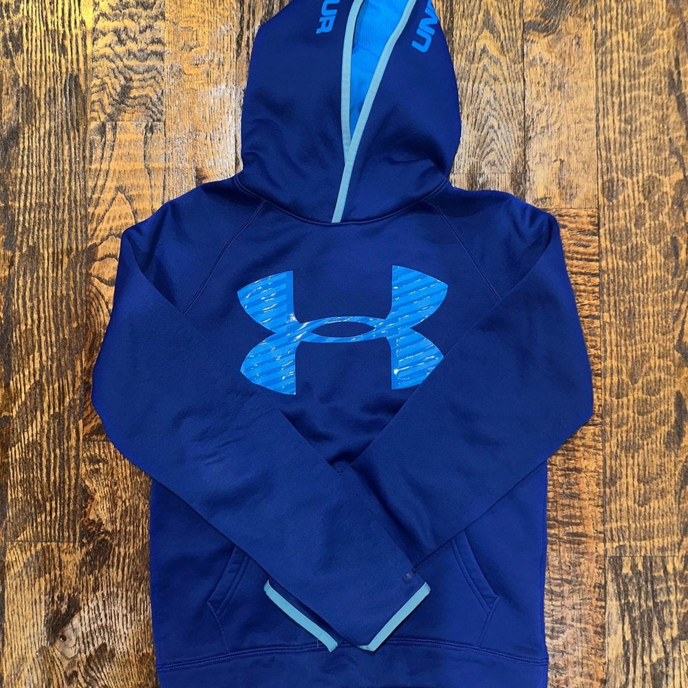 Boys Blue Under Armour Hoodie L